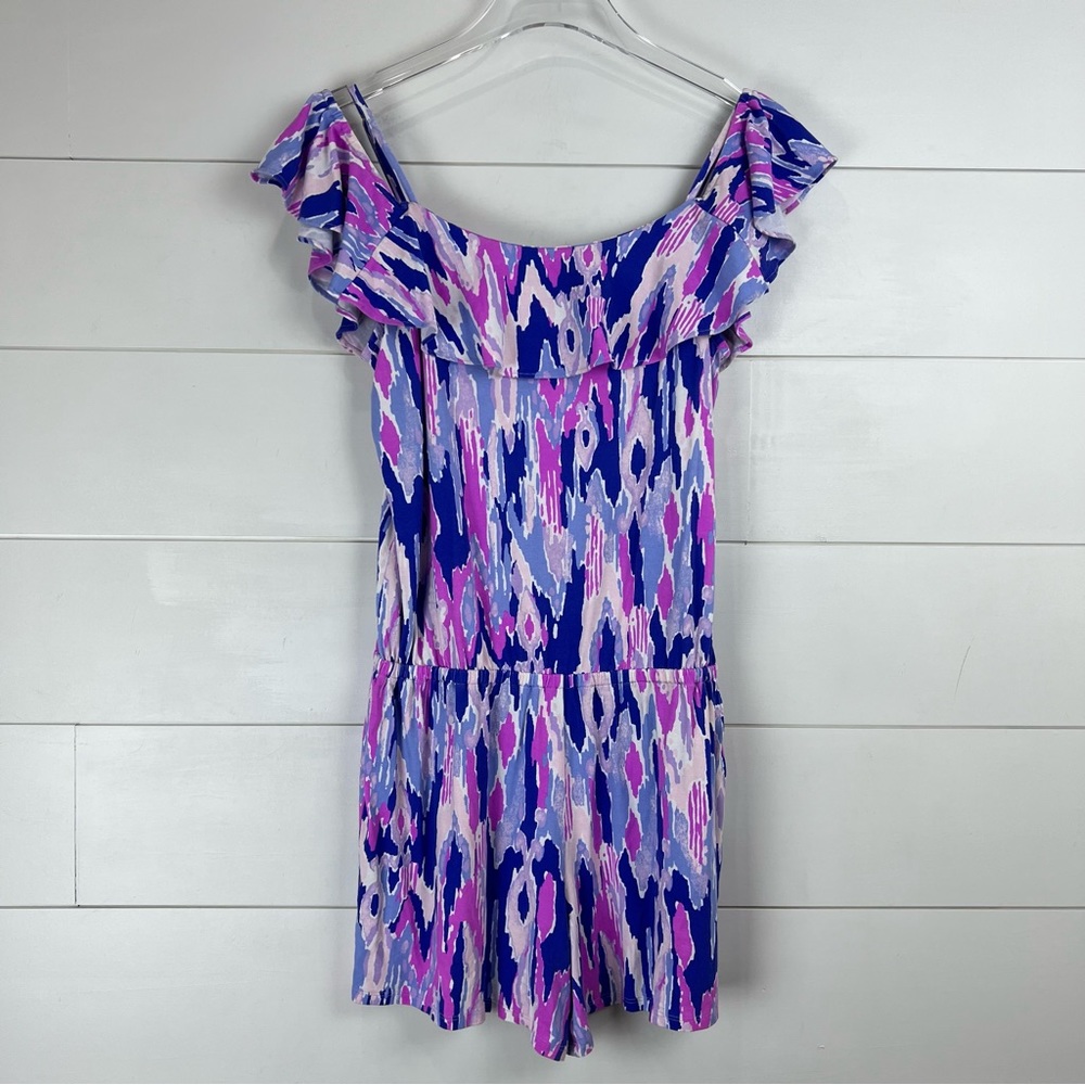 Lilly Pulitzer Medium Klea Shorts Romper Amethyst - Picture 2 of 8